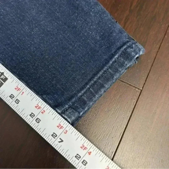 GAP True Skinny Jeans Ankle Zip Cropped Moto Mid Rise Dark Blue Denim Size 26 - Picture 13 of 16